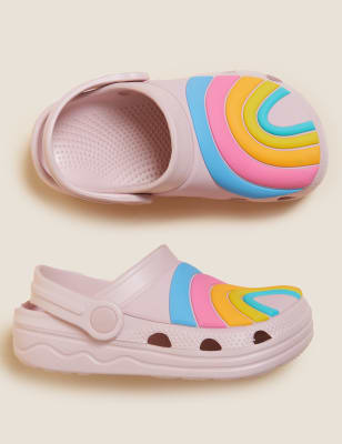 

Girls M&S Collection Kids' Rainbow Clogs (4 Small - 13 Small) - Pink Mix, Pink Mix