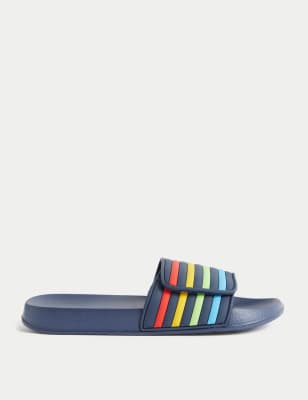 

Boys M&S Collection Kids' Striped Sliders (13 Small - 7 Large) - Navy Mix, Navy Mix