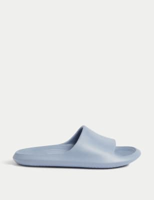 

Unisex,Boys,Girls M&S Collection Kids' Slip-On Sliders (1 Large - 7 Large) - Blue, Blue