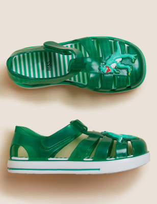 

Boys M&S Collection Kids' Riptape Dinosaur Jelly Sandals (4 Small - 12 Small) - Green, Green