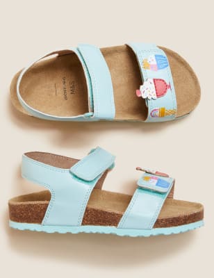 

M&S Collection Kindersandalen mit Klettverschluss und Eismotiv (20,5-32) - Blue, Blue