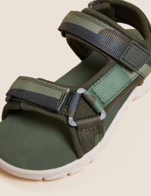 

M&S Collection Sandalias trekker con velcro de camuflaje (4 pequeño-13 pequeño) - Khaki, Khaki