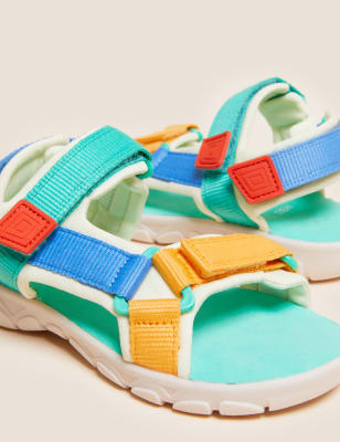 

Unisex,Boys,Girls M&S Collection Kids' Colourblock Riptape Trekkers (4 Small - 13 Small) - Multi, Multi