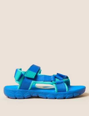 Boys M&S Collection Kids' Riptape Snake Trekkers (4 Small - 13 Small) - Blue Mix, Blue Mix