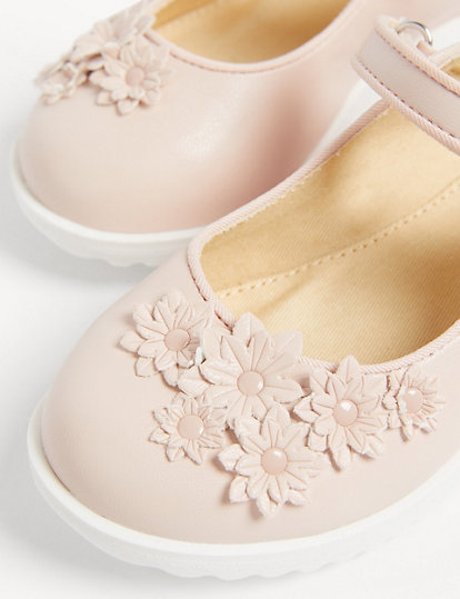 Kids’ Floral Riptape Mary Jane Shoes