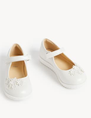 Kids’ Floral Riptape Mary Jane Shoes (4 Small - 2 Large)