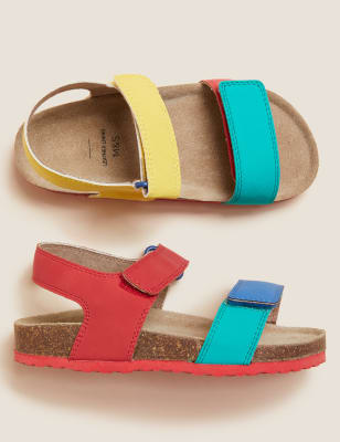 

Unisex,Boys,Girls M&S Collection Kids' Rainbow Riptape Sandals (4 Small - 13 Small) - Multi, Multi