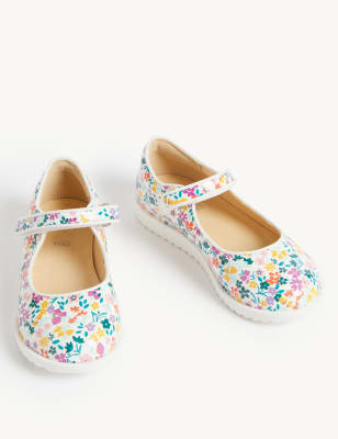 Kids’ Riptape Floral Mary Jane Shoes (4 Small - 13 Small)