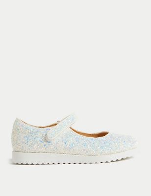 Kids’ Glitter Riptape Mary Jane Shoes (4 Small - 13 Small)