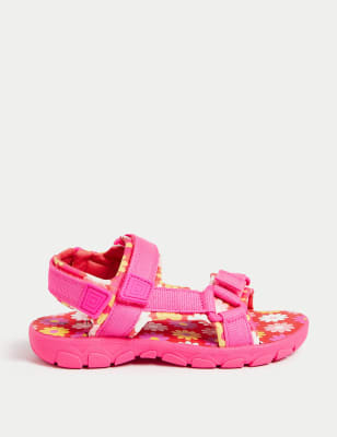 

M&S Collection Sandalias trekker infantiles florales con velcro (4 pequeño-13 pequeño) - Pink Mix, Pink Mix