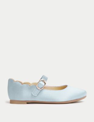 M&S Girls Freshfeet Mary Jane Shoes (4 Small - 2 Large) - 2 LSTD - Blue, Blue,Coral,Champagne