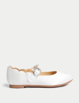 M&S Girls Freshfeettm Mary Jane Shoes (4 Small - 2 Large) - 9 SSTD - Ivory, Ivory,Champagne,Coral