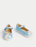 Zapatos infantiles Mary Jane con velcro y diseño de unicornios (4&nbsp;pequeño-2&nbsp;grande)