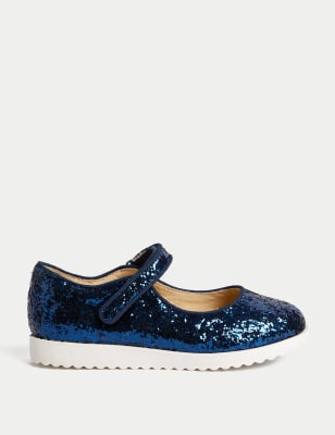 Sparkly navy blue store shoes