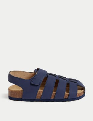 

M&S Collection Sandalias infantiles con velcro y plantillas (4 pequeño-13 pequeño) - Navy, Navy