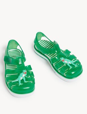 Kids' Dinosaur Riptape Jelly Sandals (4 Small - 13 Small)