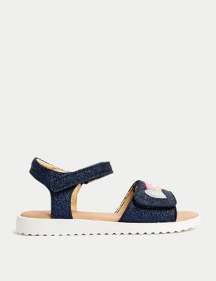 

M&S Collection Kindersandalen mit Glitzereffekt und Klettverschluss (20,5-32) - Navy, Navy