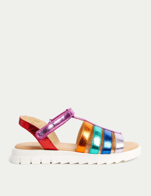 

Girls M&S Collection Kids' Rainbow Fisherman Sandals (13 Small - 6 Large) - Multi, Multi