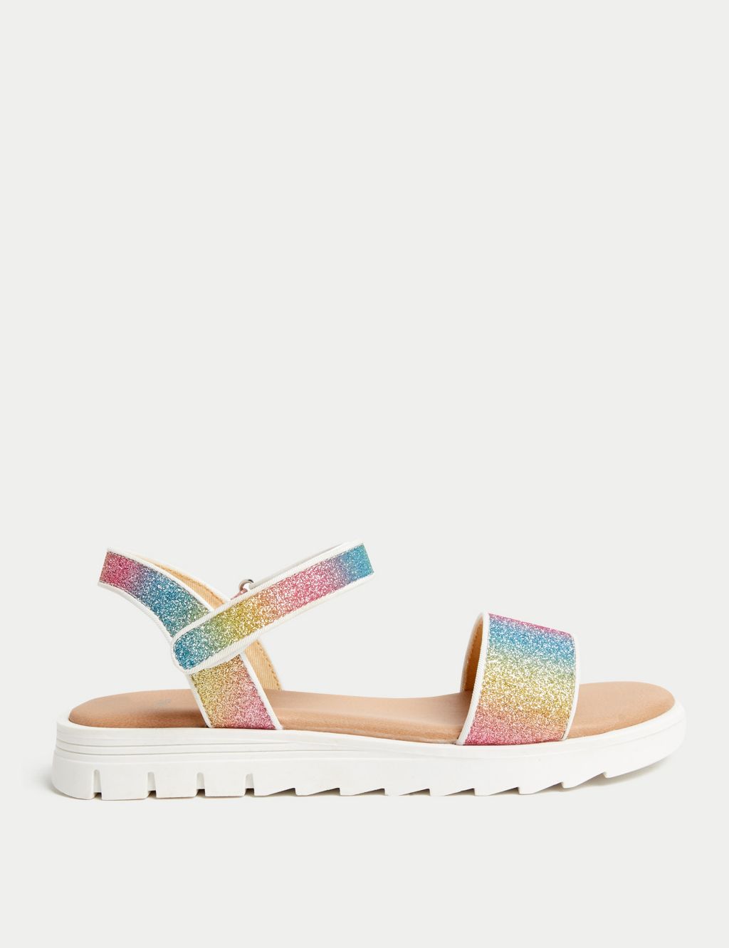 Kids' Rainbow Glitter Sandals (13 Small - 6 Large) image 1