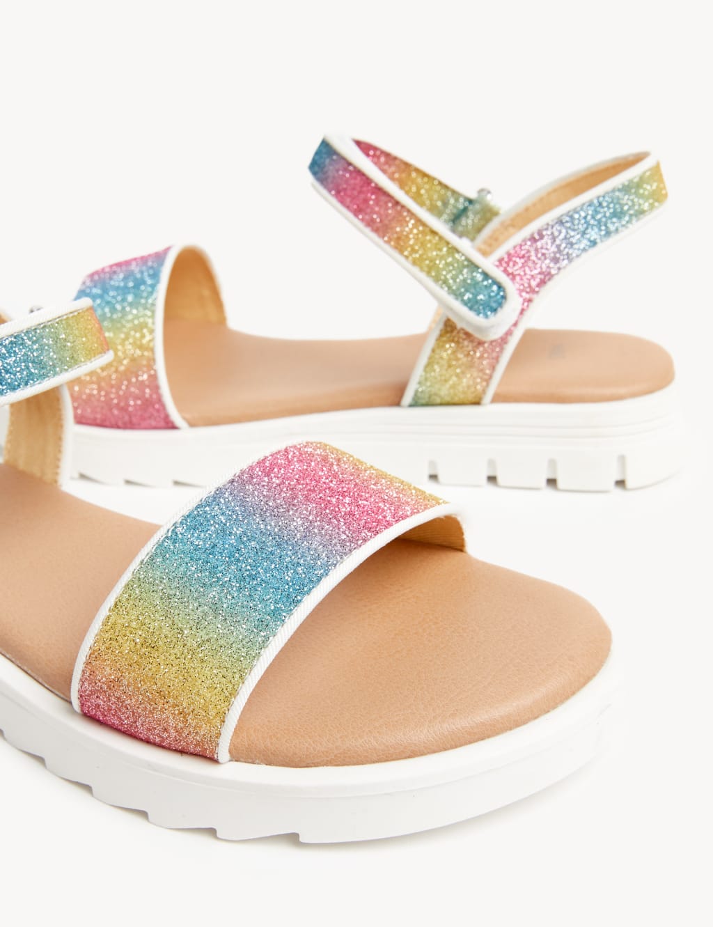 Kids' Rainbow Glitter Sandals (13 Small - 6 Large) image 2