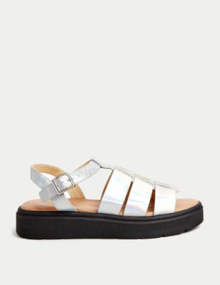 

Girls M&S Collection Kids' Chunky Sandals (13 Small - 6 Large) - Silver Mix, Silver Mix
