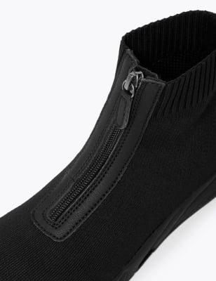 black sock chunky trainers