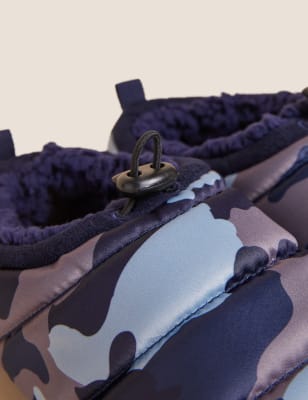 

Boys M&S Collection Kids' Camouflage Slippers (1 Large- 13 Small) - Navy, Navy