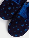Kids' Star Print Slippers (13 Small - 7 Large)