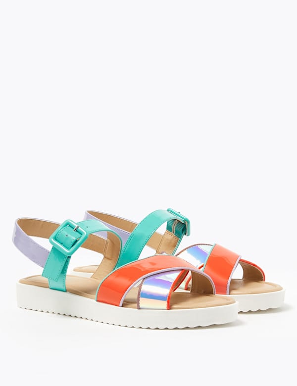 Kids' Cross Strap Sandals (13 Small - 6 Large)