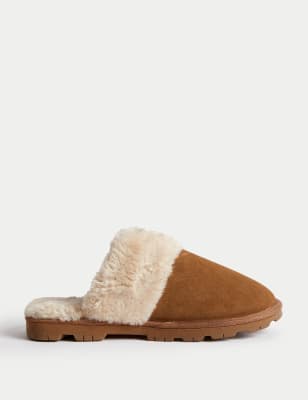 

M&S Collection Zapatillas infantiles de ante Freshfeet™ (13 pequeño-7 grande) - Tan, Tan