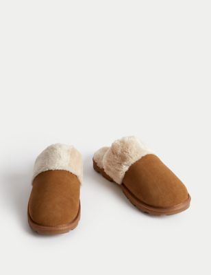 Kids' Suede Freshfeet™ Slippers (13 Small - 7 Large)