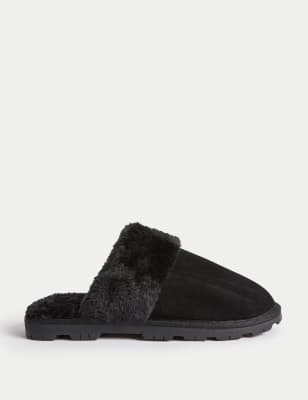 Fleece Lined Slippers with Freshfeet™, M&S Collection