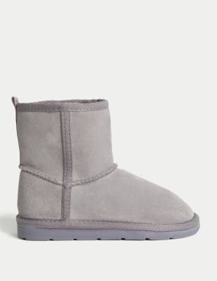 

Boys M&S Collection Kids' Suede Slipper Boots (4 Small - 7 Large) - Grey, Grey