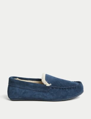 

M&S Collection Hausschuhe aus Wildleder für Kinder mit Freshfeet™ (20,5-40,5) - Navy, Navy