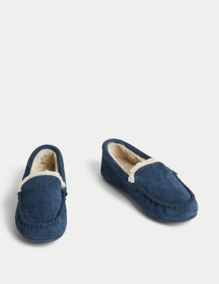 Kids' Suede Freshfeet™ Slippers (4 Small - 7 Large)