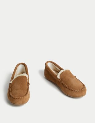 Kids' Suede Freshfeet™ Slippers (4 Small - 7 Large)