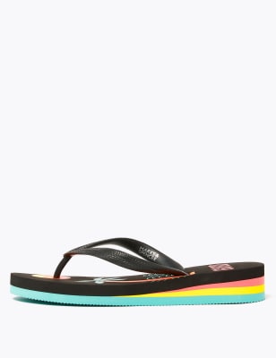 small wedge flip flops