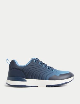 M&S Boys Freshfeettm Ombre Trainers (13 Small - 7 Large) - Blue Mix, Blue Mix
