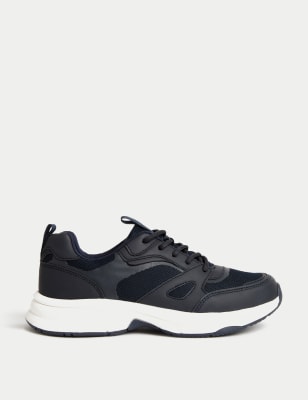 

Boys M&S Collection Kids' Freshfeet™ Trainers (13 Small - 7 Large) - Navy Mix, Navy Mix