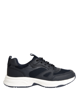 

Boys M&S Collection Kids' Freshfeet™ Trainers (13 Small - 7 Large) - Navy Mix, Navy Mix