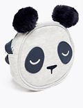 Kids' Pom Pom Panda Print Cross Body Bag