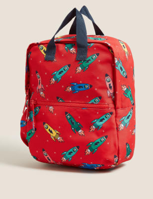 

M&S Collection Wasserabweisender Rucksack für Kleinkinder mit Raketenmotiv - Red, Red