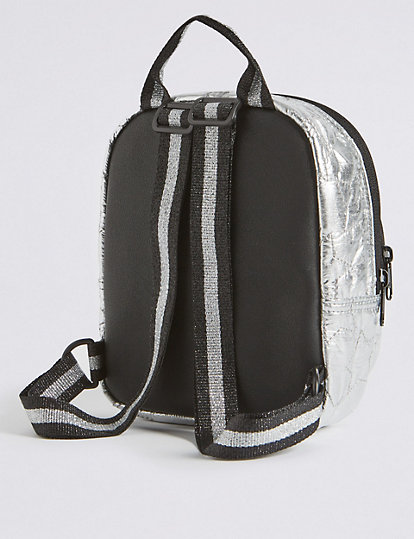 Metallic Star Pattern Mini School Backpack