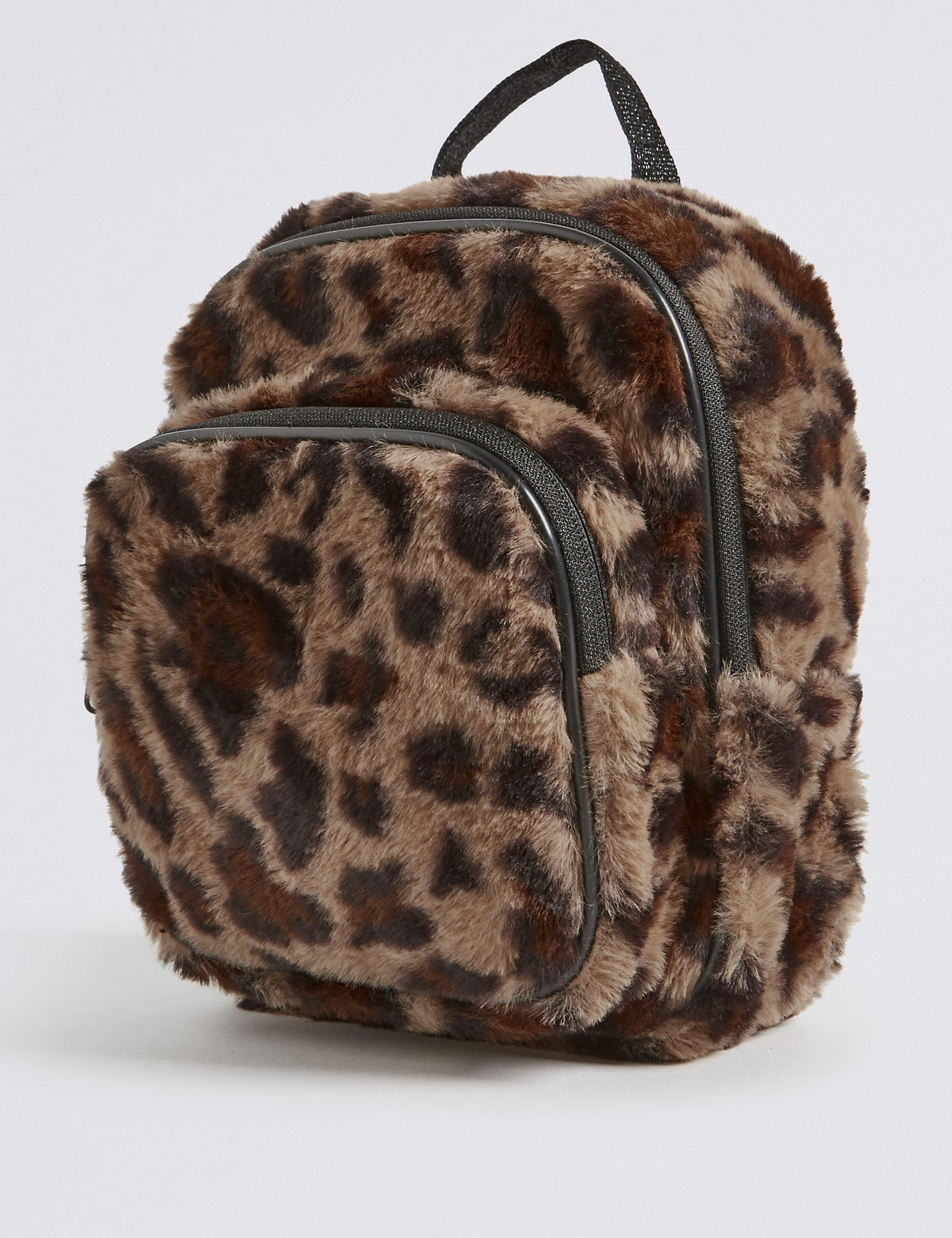 Kids’ Faux Fur Leopard  Mini Backpack