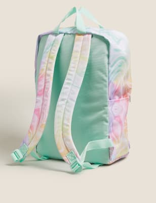 

M&S Collection Mochila escolar infantil repelente al agua con estampado de mármol - Multi, Multi
