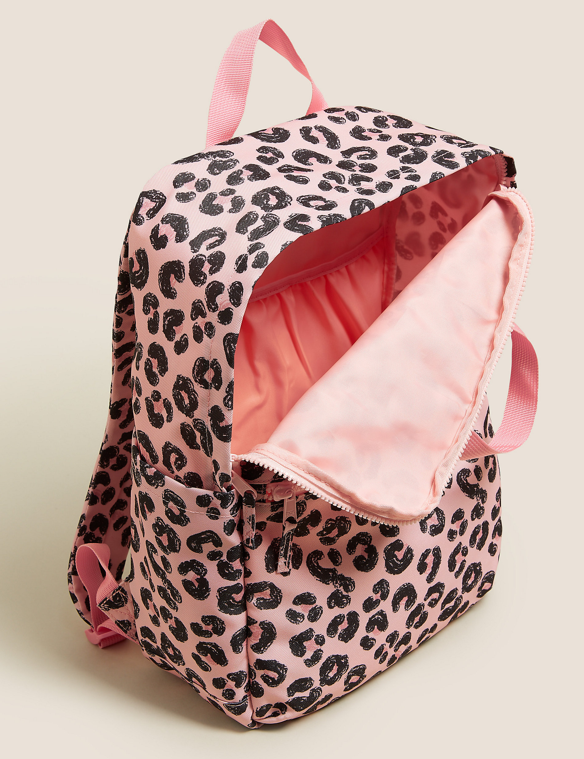 حقيبة ظهر مدرسية مقاومة للماء للأطفال بطبعة جلد الفهد