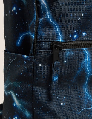 

M&S Collection Mochila infantil repelente al agua con estampado de rayos - Black, Black