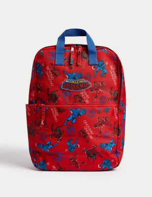 M&S Boys Spider-Man Water Repellent Backpack - Red, Red