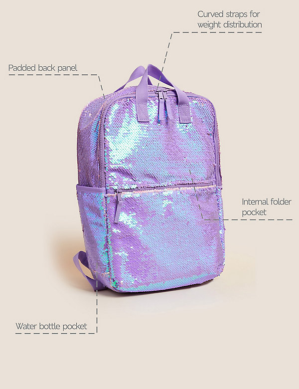 Kids' Reversible Sequin School Backpack