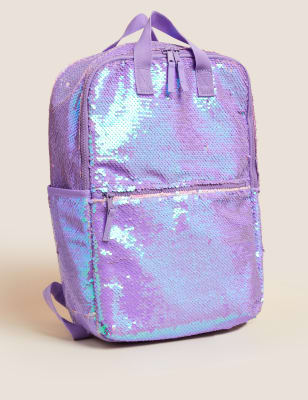 

Girls M&S Collection Kids' Reversible Sequin School Backpack - Lilac, Lilac